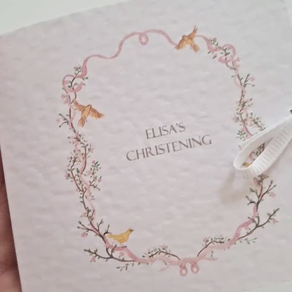 Girls’ Christening Favours – Personalised Floral Chocolate Treats
