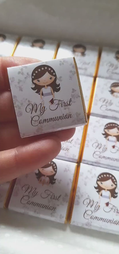 Floral Communion Chocolate Favours for Girls – Pack of 25