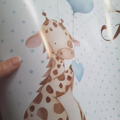Little Giraffe 1st Birthday Celebration Banner