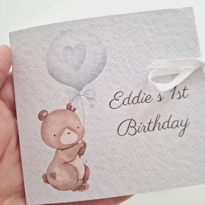 Personalised Baby Bear 1st Birthday Favours for Boys – Chocolate Treats
