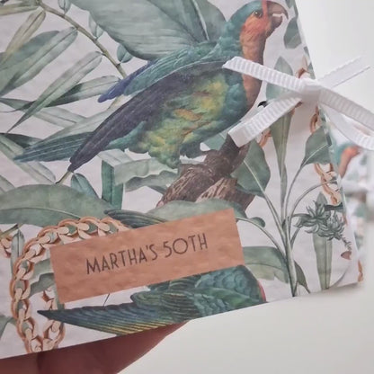 Personalised Tropical Birthday Favours – Chocolate Thank-You Treats