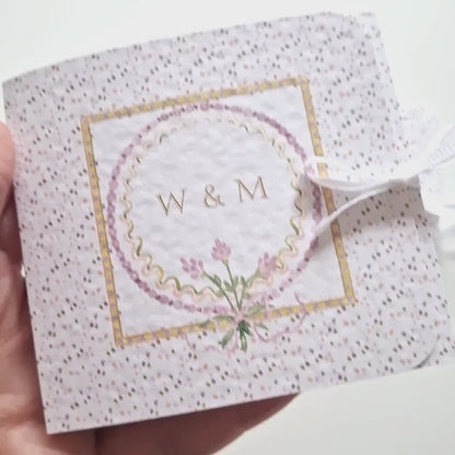 Lilac Floral Wedding Favours with Chocolate – Personalised Guest Gifts
