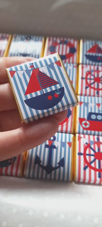 Personalised Nautical Chocolate Favours (Pack of 25)