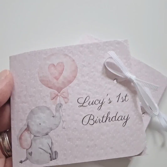 Personalised 1st Birthday Favours for Girls – Chocolate Thank-You Treats
