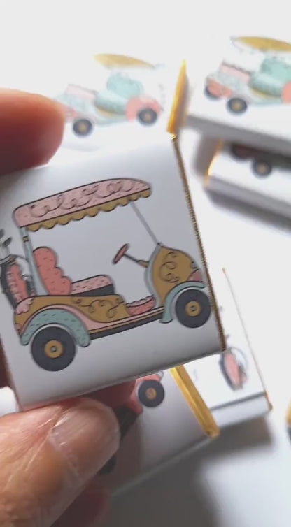 Personalised Golf Party Chocolate Favours – Golf Cart Design (25 Pack)